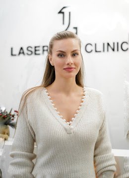 Luxury reception area of Laser One Aesthetic Clinic in Business Bay Dubai