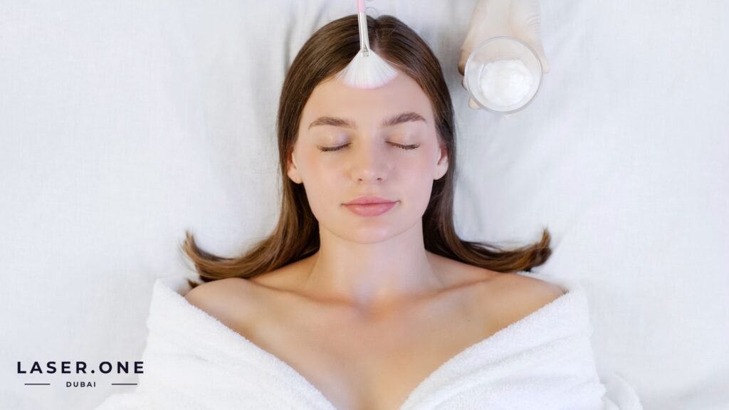 Cosmetologist performing bridal skin rejuvenation in Business Bay Dubai