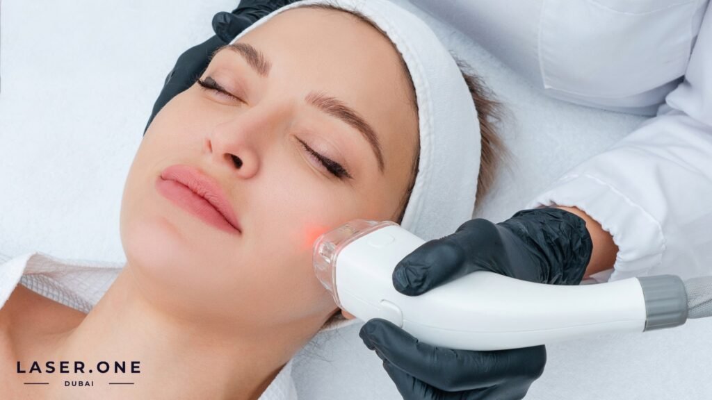 Woman with radiant skin enjoying the ultimate skin glow treatment in Dubai
